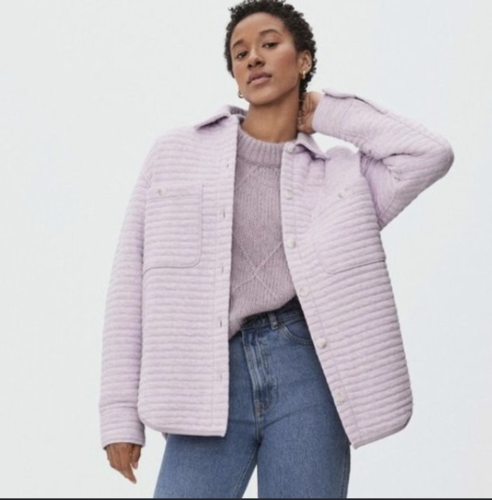 Everlane Lavender Quilted Buttondown